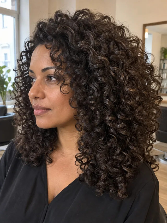 Natürliche dunkle Locken